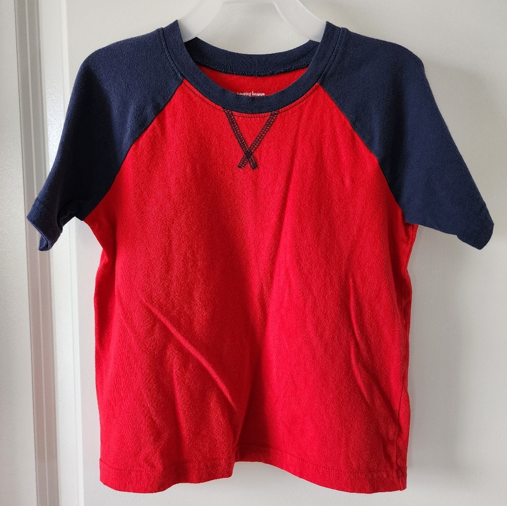 5t Jumping Beans red blue raglan basics t-shirt Baseball Valentines‎ Patriotic